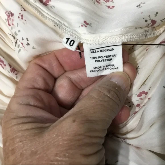 Ulla Johnson Nora Prairie Floral Satin Dress 10 - Picture 9 of 14